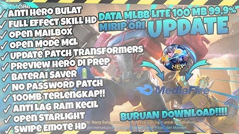 Data ML Lite Full Event 100MB Terbaru Patch Transformers| Mlbb Lite | Ml Lite |Cara Atasi Lag MLBB🗿