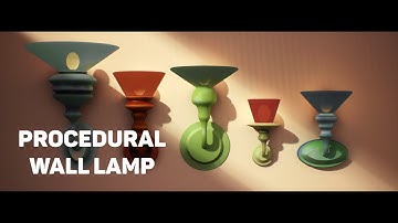 Procedural Stylized Wall Lamp Modeling | Houdini Breakdown
