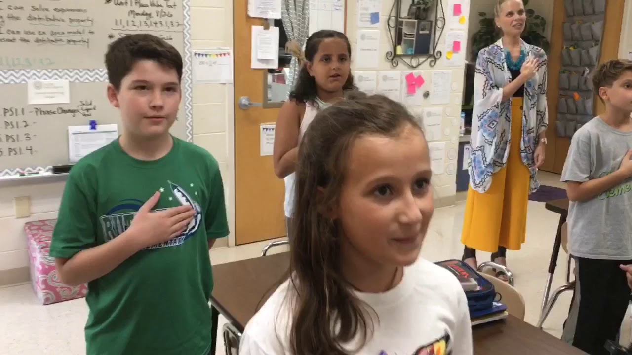 Rutland Elementary 5th Grade Class Reciting Pledge of Allegiance YouTube