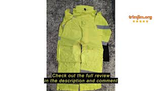 Review SKSAFETY Hi Vis Safety Rain Jacket for Men, Construction Work Rain Gear Heavy Duty Class 3 Ra