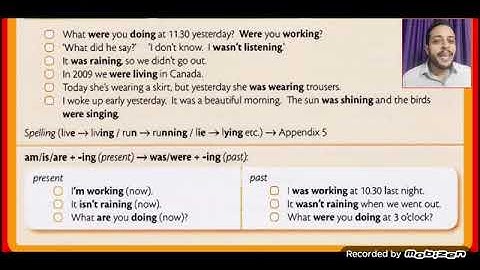 Essential Grammar in Use   unit 13   past continuous  I was doing  positive,negative and questions