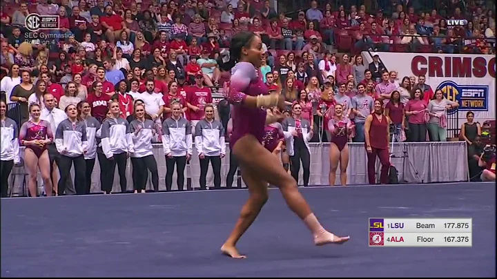 Aja Sims (Alabama) 2017 Floor vs LSU 9.9