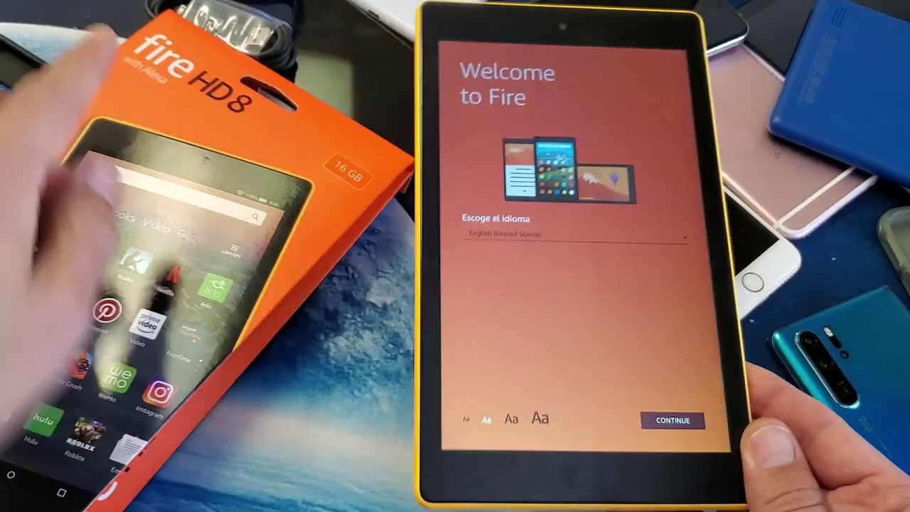 Amazon Fire Hd 8 Tablet Initial Setup Out Of Box Step By Step Youtube - roblox on kindle fire 10