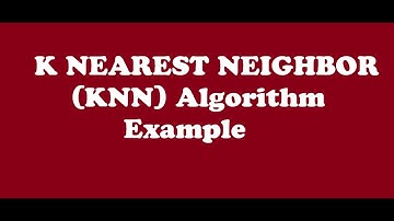 knn (k nearest neighbor) algorithm in data mining