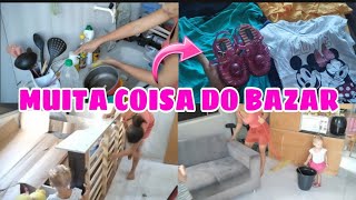 FAXINA GERAL + COMPREI MUITA COISA NO BAZAR | LIQUIDIFICADOR NOVO | LIMPANDO CASA SUJA 🏡