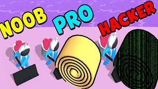 Noob vs Pro vs Hacker in Spiral Craft 3D screenshot 5