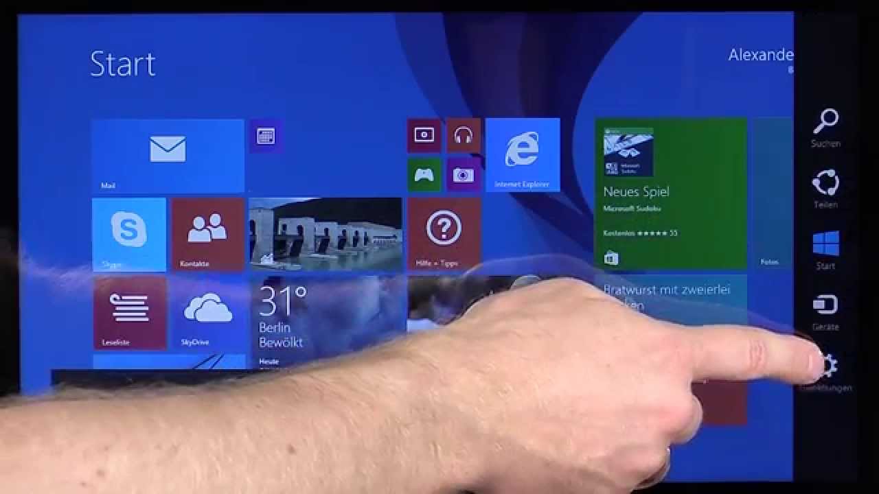 Windows 8.1 - 06 Charm Menü / weitere EInstellungen