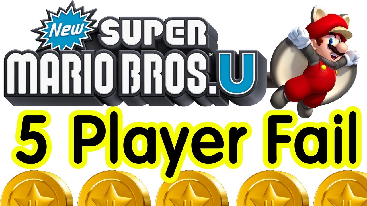 5 Player WiiU Fail (New Super Mario Bros) - YouTube