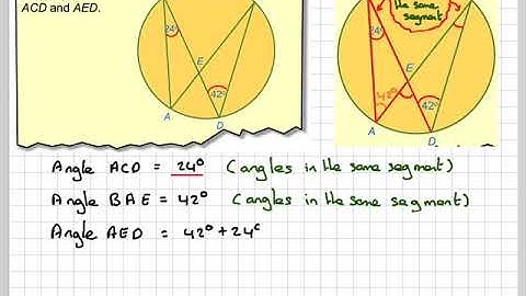Circle theorems angles in the same segment and exterior of a triangle