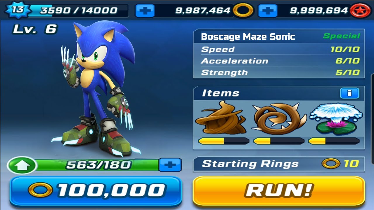 Sonic Dash - Boscage Maze Sonic New Sonic Prime Event Character Update -  All 67 Characters Unlocked 