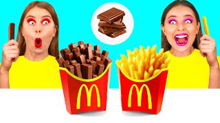 Défi Chocolat vs Réalité Nourriture | Guerre de Cuisine par BaRaFun Challenge