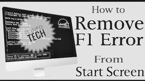 How To Remove F1 Error On Computer Start Screen. F1 Error 100% Solution.