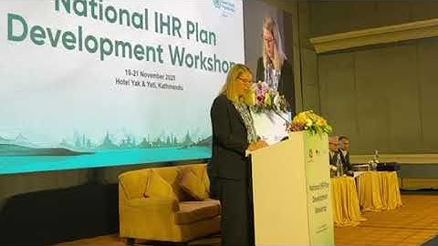 National IHR Plan Development Workshop - Dr Catharina Boehme, Officer-in-Charge
