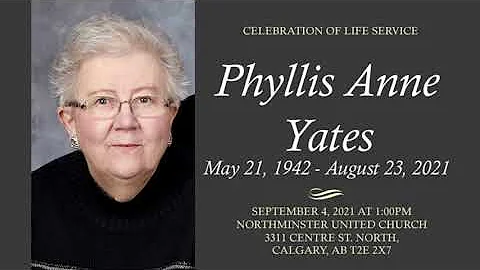 Celebration of Life for Phyllis Anne Yates - Septe...