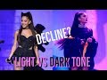 Ariana grande  light vs dark tone