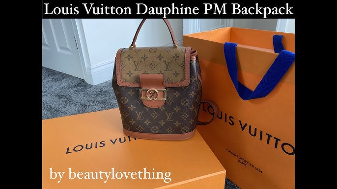 Louis Vuitton Dauphine Hobo Reverse Monogram Canvas MM Brown 99782304