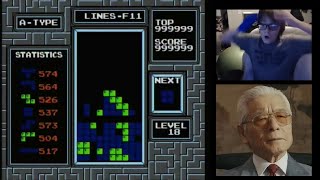 Hiroshi Yamauchi react to Blue Scuti beating Tetris NES for the first time in History