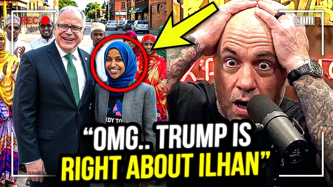 Joe Rogan LOSES IT on Air When realizes how EVIL Ilhan Omar & Tim Walz Truly Are!!!