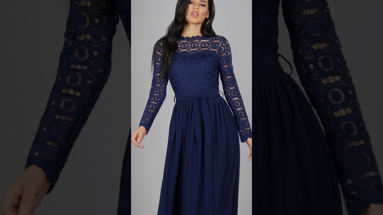 Ace - Club L High Neck Crochet Maxi Dress