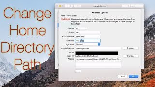 Change Mac Home Directory Path