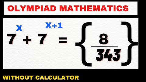 Math Olympiad Question | college level | solving Exponential Equation