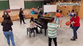 🏀 Ejercicios musicales con Pelotas de baloncesto 🏀