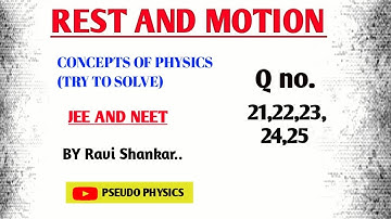 H C Verma Solution Chapter 3 | Rest and Motion : Kinematics | Question No. 21 to 25 | Pseudo Physics