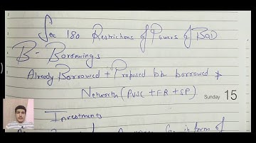 Sec 180 of Companies Act 2013 | Restrictions of Powers of Board of Directors| CA CS