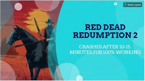 Red Dead Redemption 2 Auto Crash Freezes fix after 15-20 minute | 100% Working | Fitgirl Repack fix