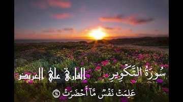 #القارئ_علي_العريض سورة التكوير/كاملة/تلاوة خاشعة مؤثرة 🎧❤