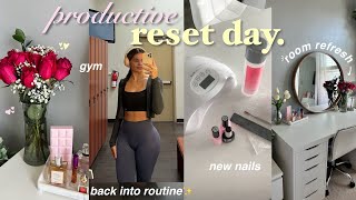 RESET VLOG | getting back into routine, new nails, deep cleaning & decluttering my room