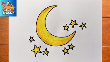 How to Draw a Crescent Moon Step by Step