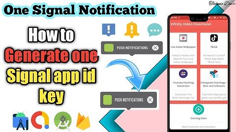How to Create one signal notification for android app | One Signal App id key - @Technic Dude