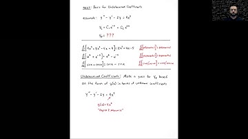 Undetermined Coefficients, part 1 (Differential Equations, Lecture 11)
