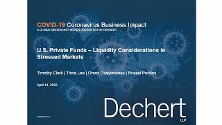COVID-19 Coronavirus Financial Services Impact: U.S. Private Funds - Liquidity Considerations