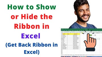 How to Show or Hide the Ribbon in Excel (Get Back Ribbon in Excel)