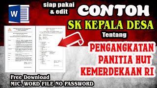 CONTOH SK PANITIA HUT RI LENGKAP FREE DOWNLOAD