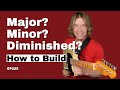 How to build the 7 Diatonic Chords of a Key - Major, minor, diminished