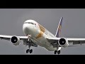 Bad weather OM 135 MIAT Mongolian Airlines Boeing 767-300ER JU-1021 final approach