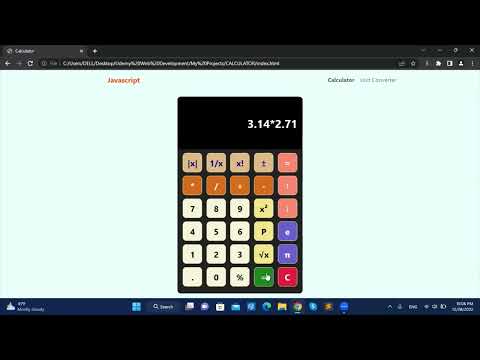 Calculator and Unit Converter - Javascript