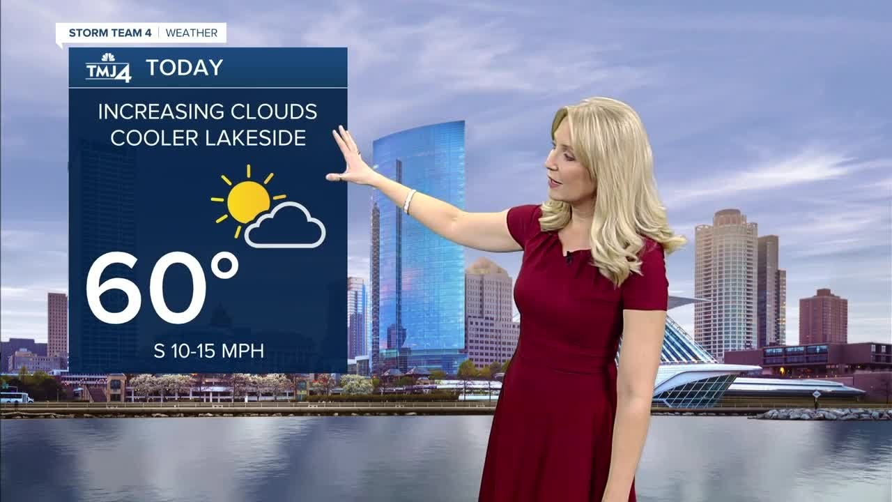 Increasing clouds Friday afternoon with a high of 60 - YouTube