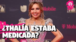 Thalía da tropezón como conductora en Premios Lo Nuestro