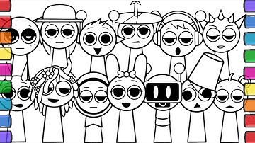 Incredibox Sprunki New Big Coloring Pages/  How to Color All Original Sprunki vs All Horror Sprunk