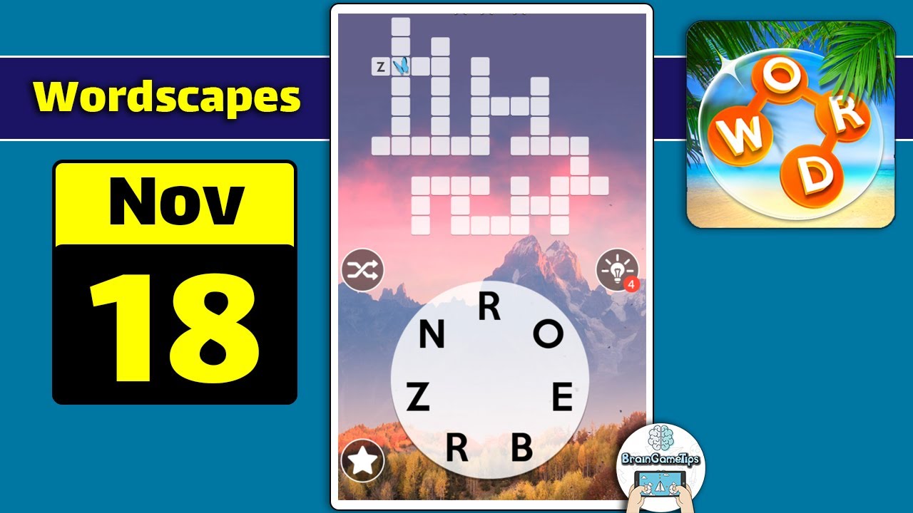 Wordscapes November 18 2020 Daily Puzzle Walkthrough YouTube