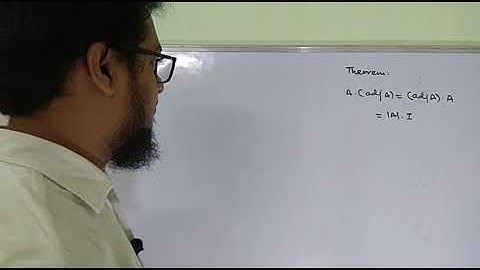 Class 12 ch-4 Determinants/A(adj A) = (adj A) A = |A|.I