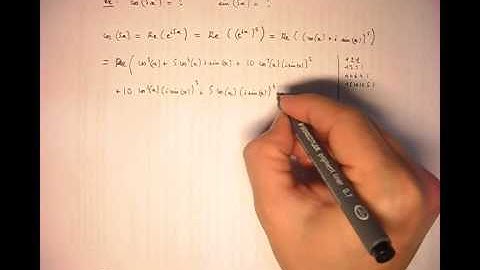 Formule de Moivre et applications.