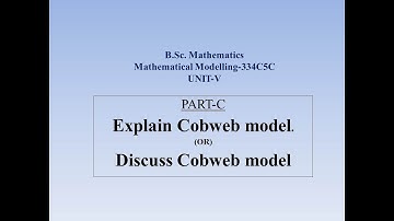 Cobweb model# Mathematical modelling # JN Kapur # in Tamil
