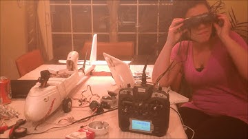 Fatshark predator headtracking test,  with my assistant, turnigy 9X and FPV Raptor.wmv