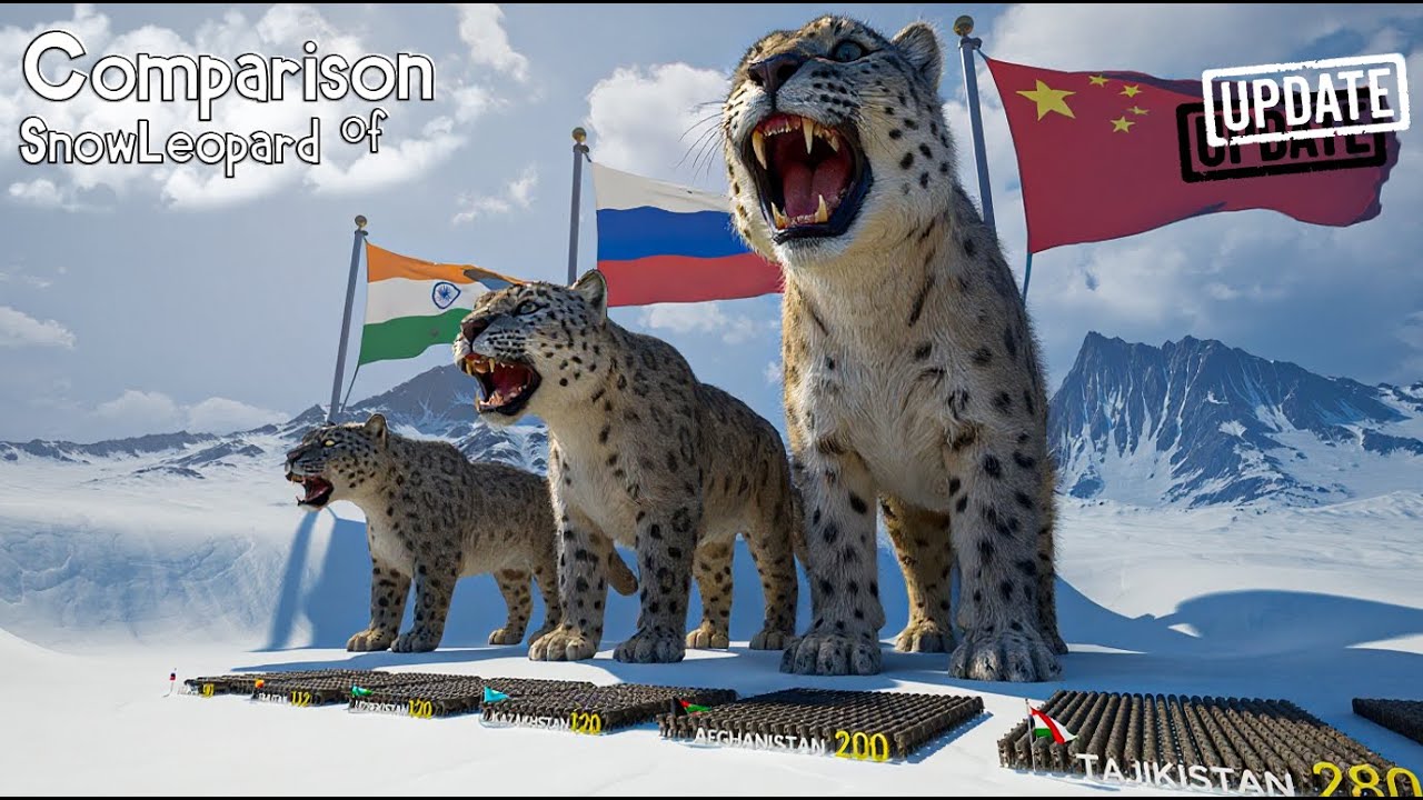 Snow Leopard Population Comparison by Country (2025)