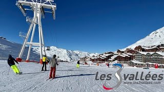 4K - Ski trip from Courchevel to Val Thorens ! The World largest Ski area ! French Alps 🇫🇷